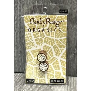 BodyRage Organics Sono Wood Tree Of Life Ear Plugs 7/16" Gauge Pair